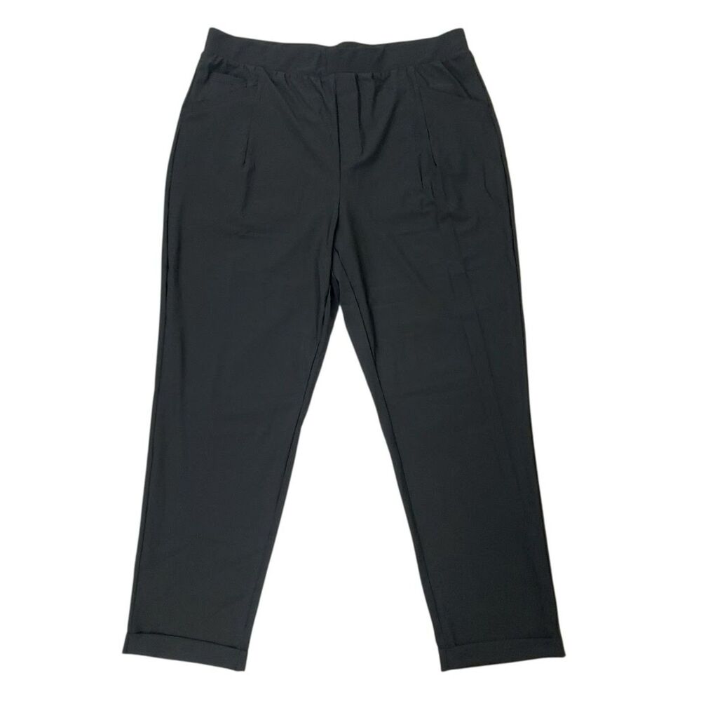 Baleaf Hiking Pants Womens 2XL Black UPF 50+ Drawstring Stretch Golf Travel